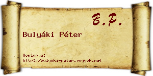 Bulyáki Péter névjegykártya